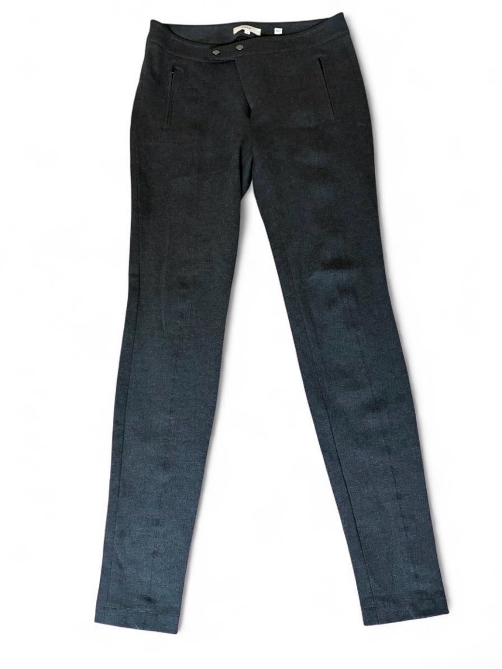 Vince Charcoal Gray Ponte Snap-Front Pants